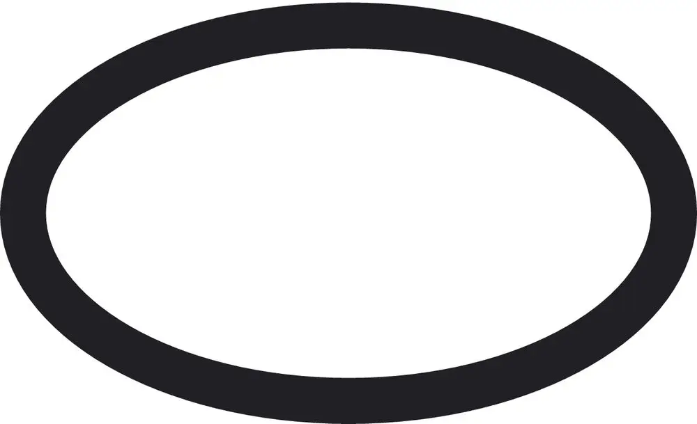 Schwarzer O-Ring mit ovaler Form, geeignet für Abdichtungen. Produkt von Hansgrohe für verschiedene Anwendungen in Sanitär- und Installationsarbeiten.